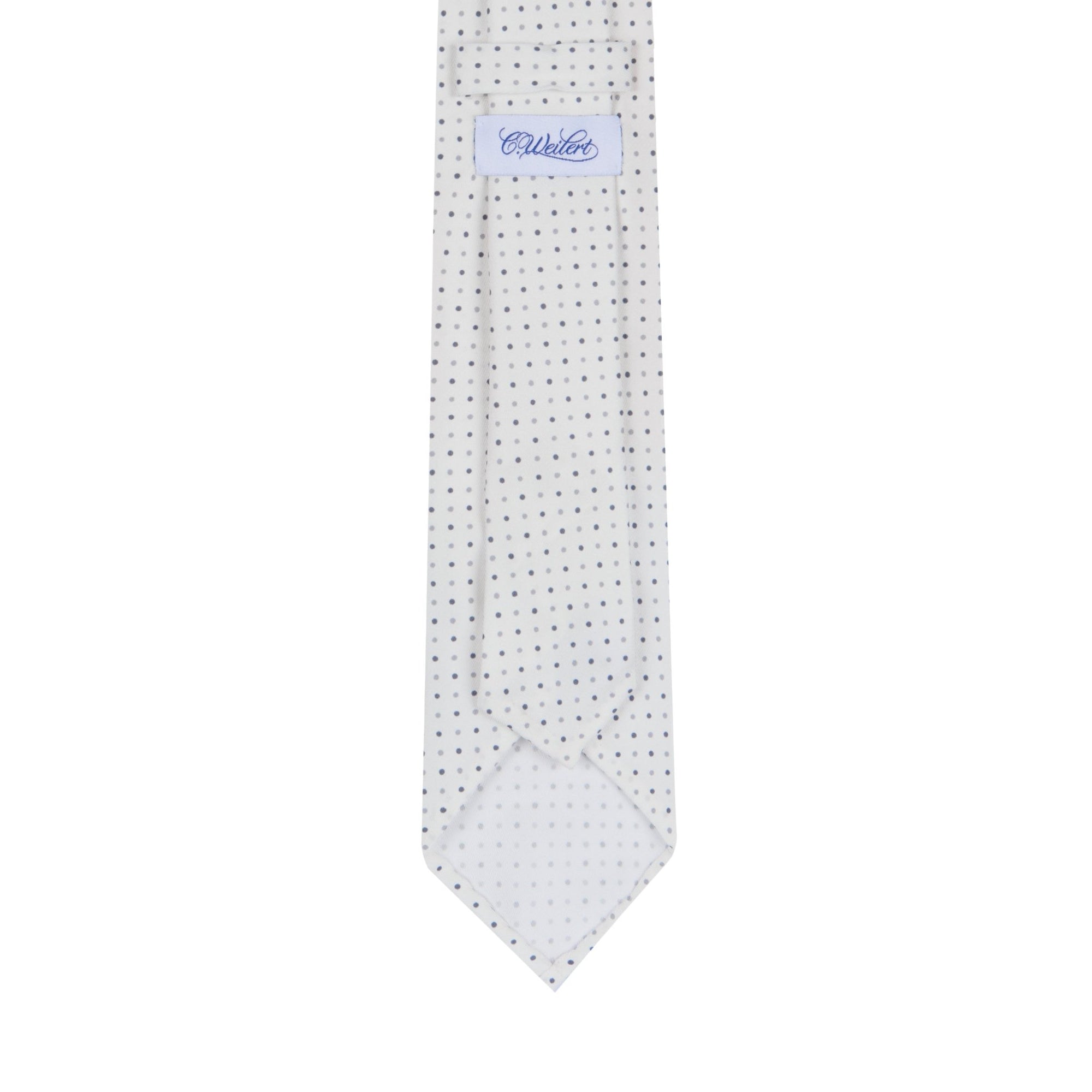 5 - Fold Krawatte mit Polka Dons aus reiner Seide - Christian Weilert