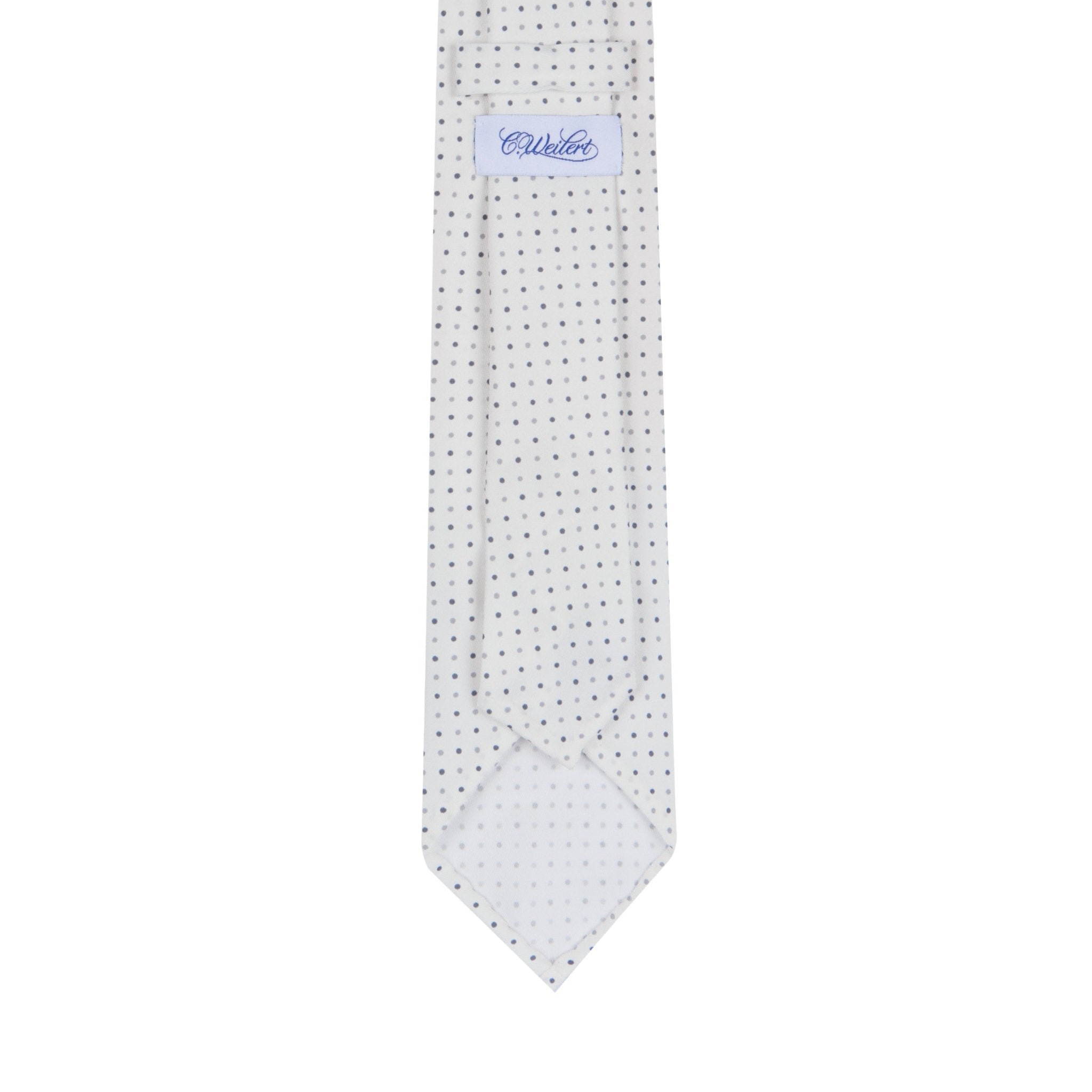5 - Fold Krawatte mit Polka Dons aus reiner Seide - Christian Weilert