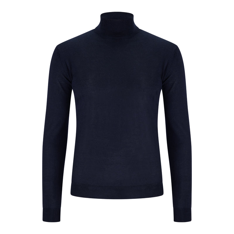 Rollkragenpullover Dunkelblau