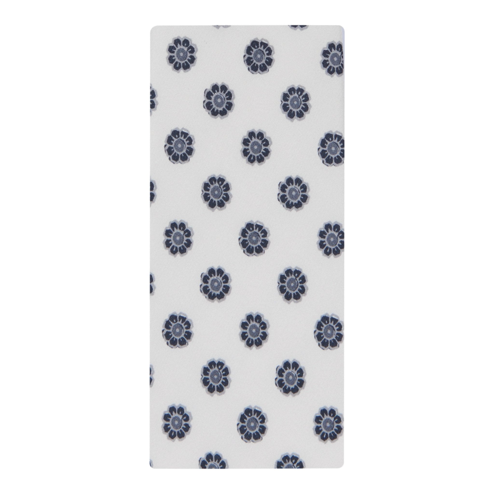 5 - Fold tie with floral print in pure silk - Christian Weilert