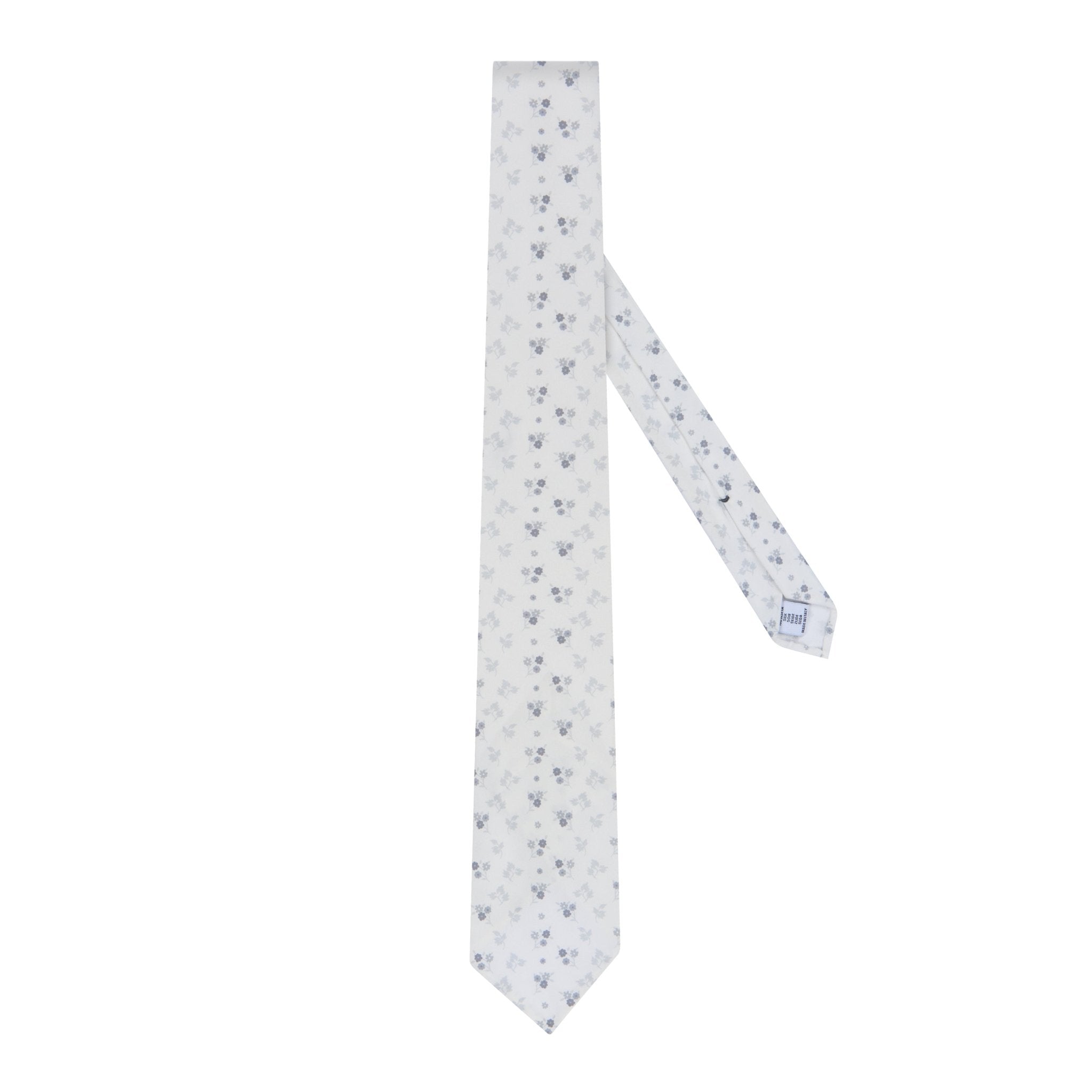 5 - Fold tie with floral print in pure silk - Christian Weilert