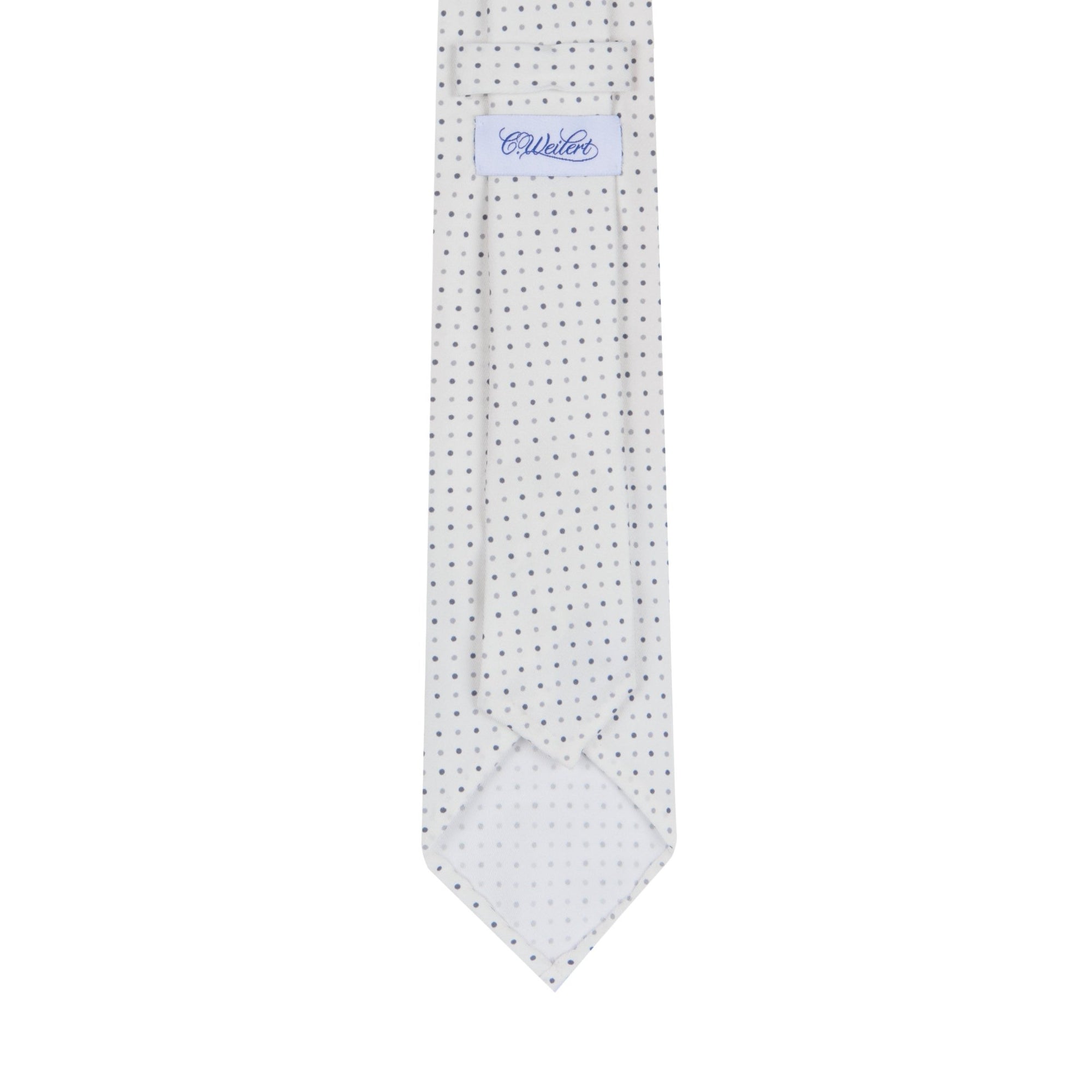 5 - Fold tie with polka dons in pure silk - Christian Weilert