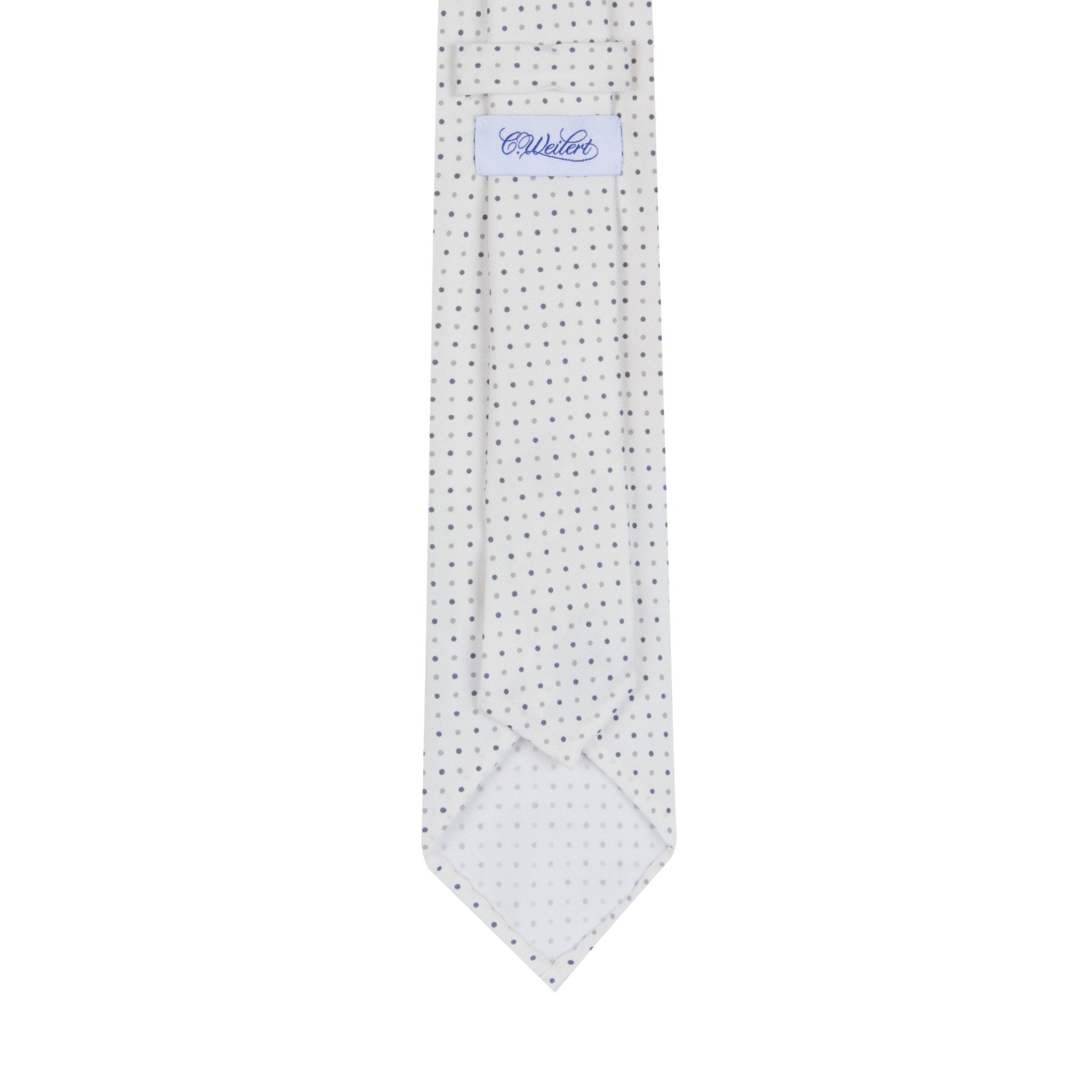 5 - Fold tie with polka dons in pure silk - Christian Weilert