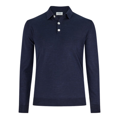 Longsleeve Polo Dunkelblau