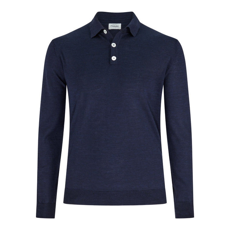 Longsleeve Polo Dunkelblau