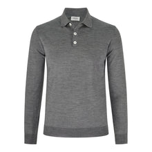 Longsleeve Polo Grau