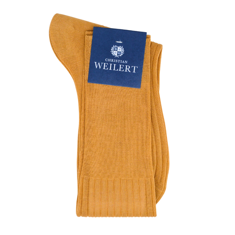 Kniestrumpf | Baumwolle | Beige