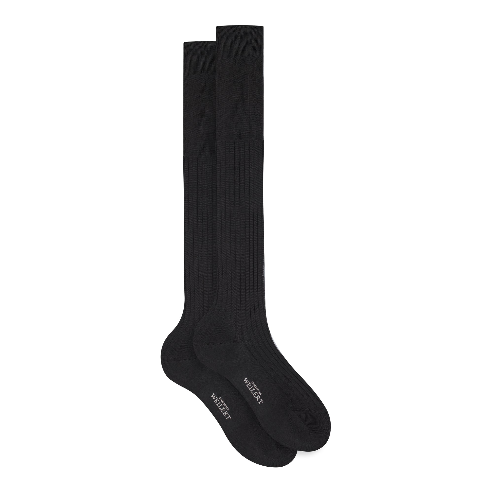 Knee-high socks | Cotton | Anthracite