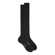 Knee-high socks | Cotton | Anthracite