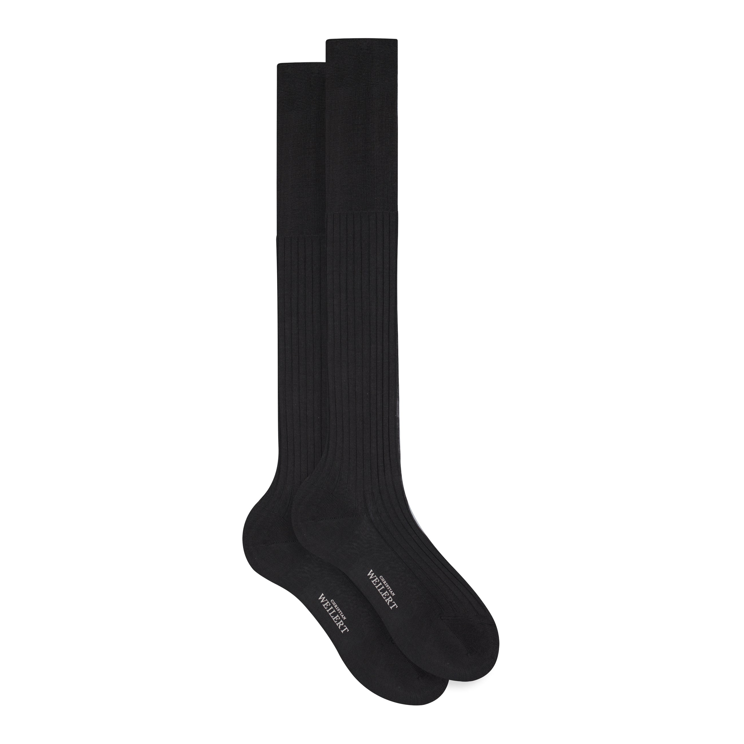 Knee-high socks | Cotton | Anthracite