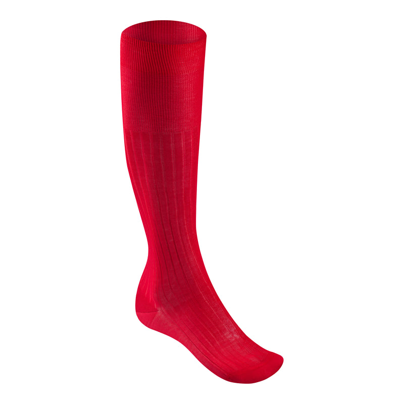 Kniestrumpf | Baumwolle | Rot