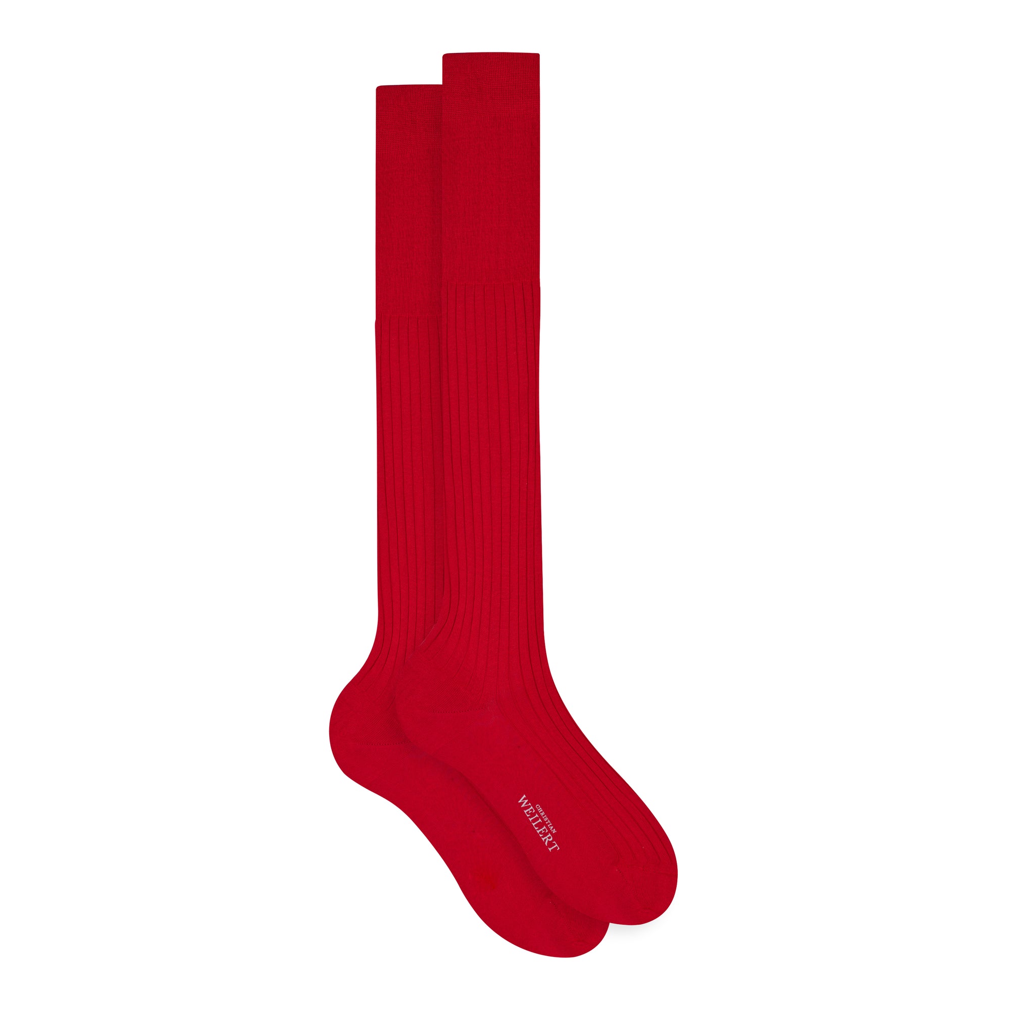 Knee-high socks | Cotton | Red