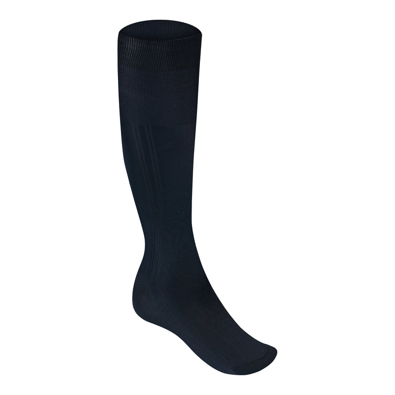 Kniestrumpf | Seide | Blau