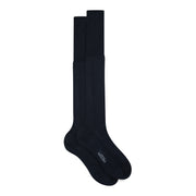 Kniestrumpf | Seide | Blau
