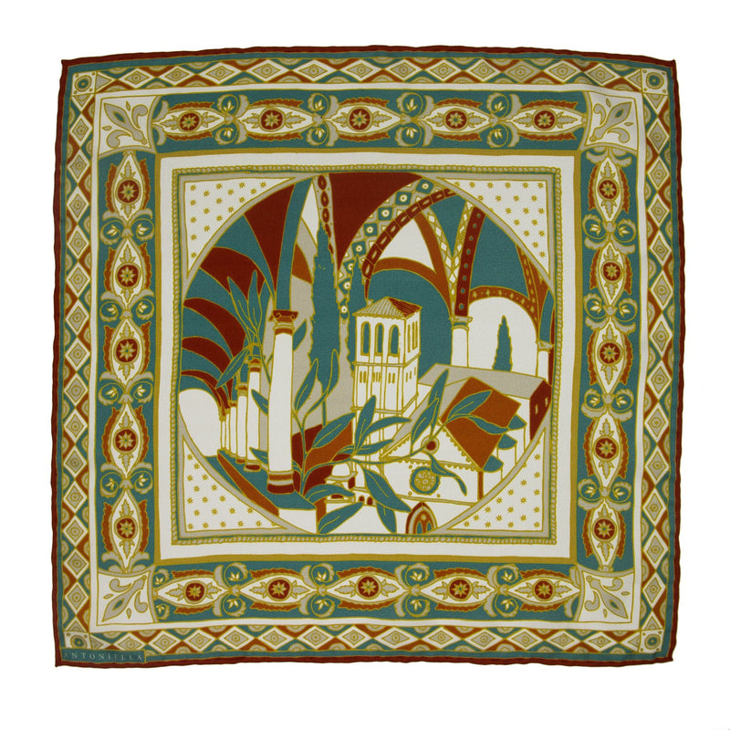 Handkerchief " Assisi in Terra" made of pure silk - Christian Weilert