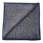 Handkerchief with African animals in dark blue made of wool/silk - Christian Weilert