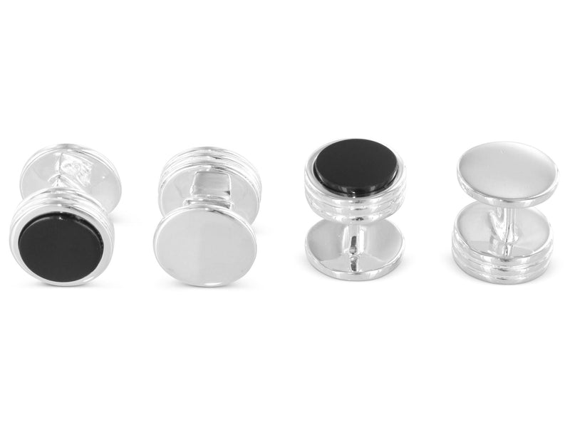 Tailcoat buttons / Tuxedo buttons silver onyx - Christian Weilert