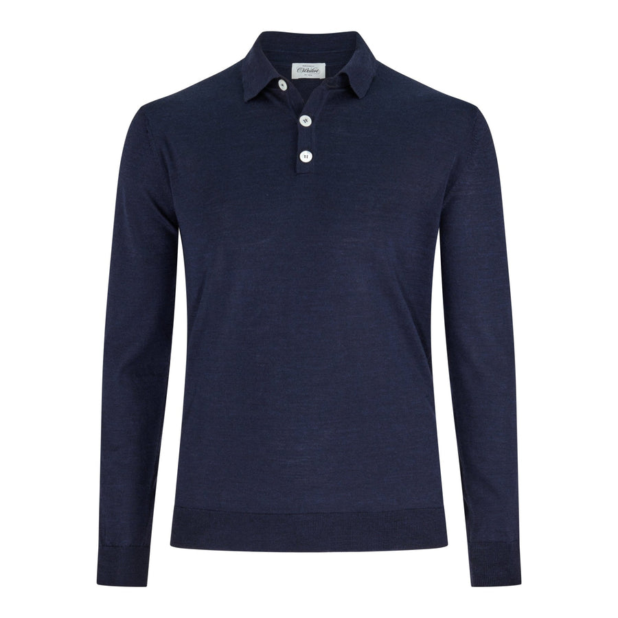 Longsleeve Polo Dunkelblau - Christian Weilert