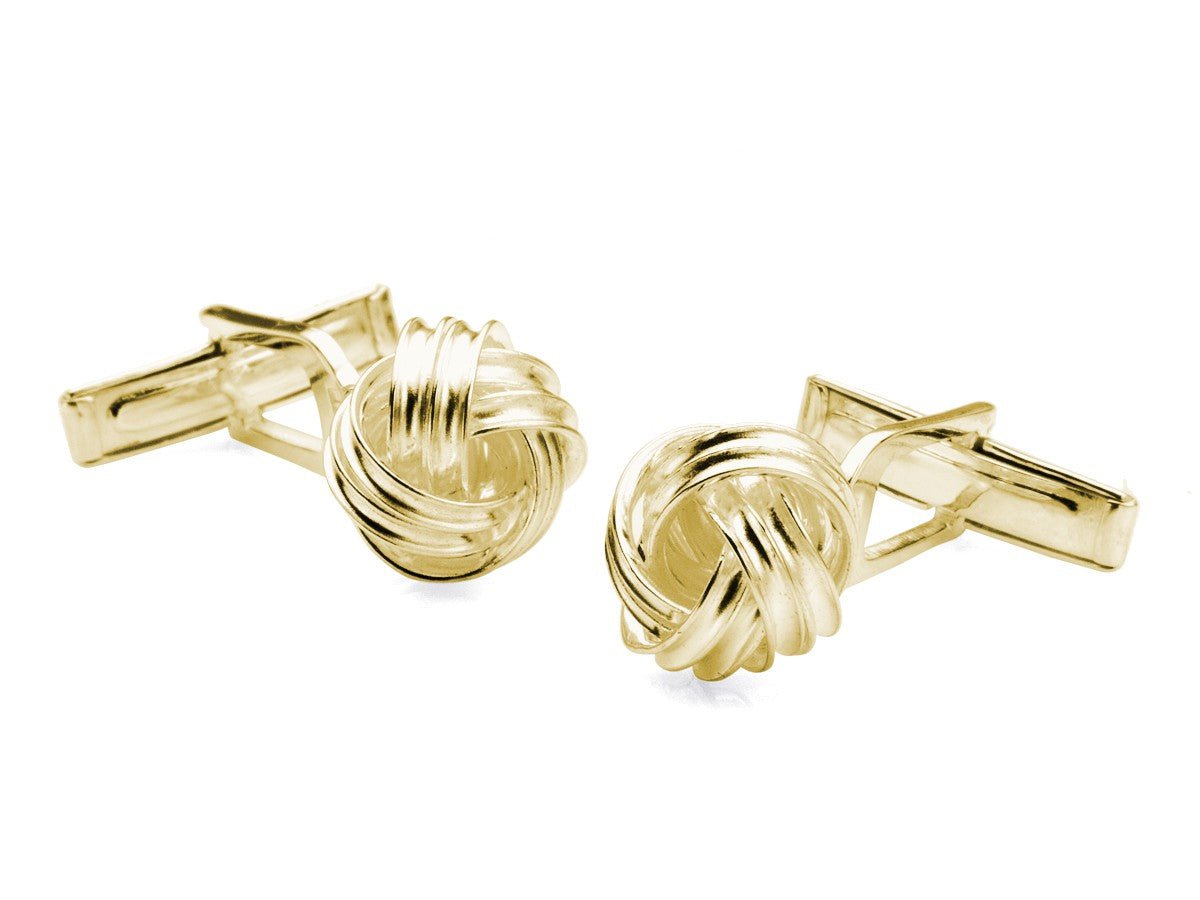 Gold-plated 925 silver cufflinks knot - Christian Weilert