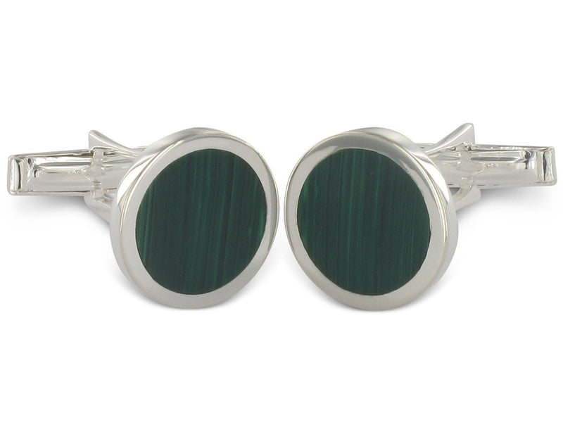 Malachite silver cufflinks - Christian Weilert