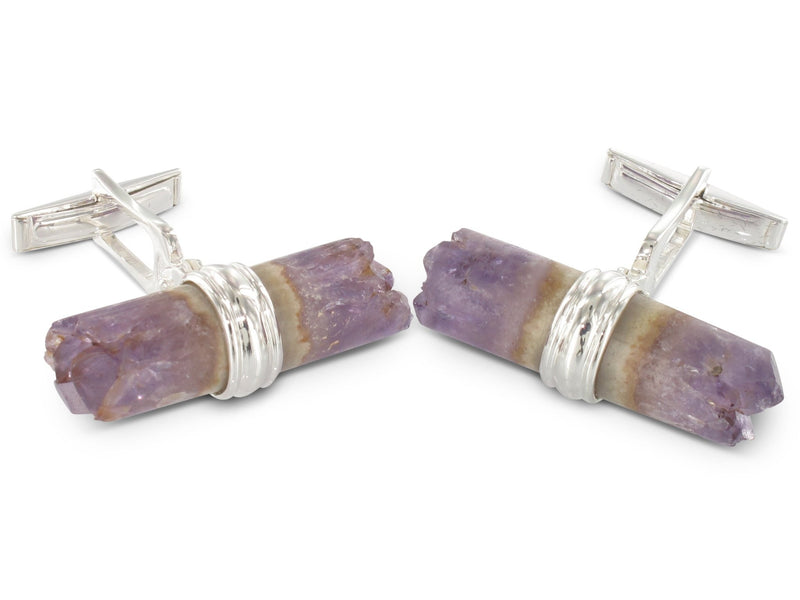 Silver amethyst cufflinks - Christian Weilert