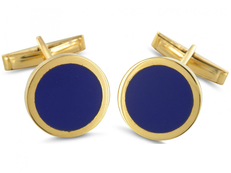 Silver lapis gold-plated cufflinks - Christian Weilert