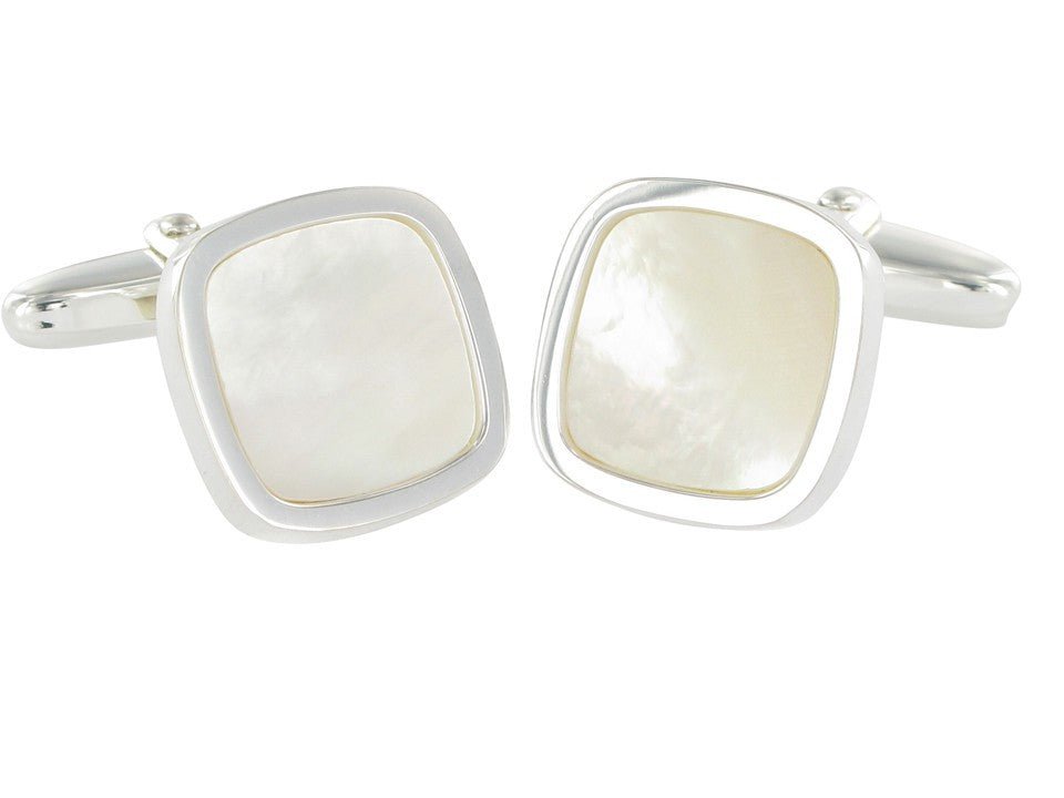 Silver mother-of-pearl cufflinks - Inlay - Christian Weilert