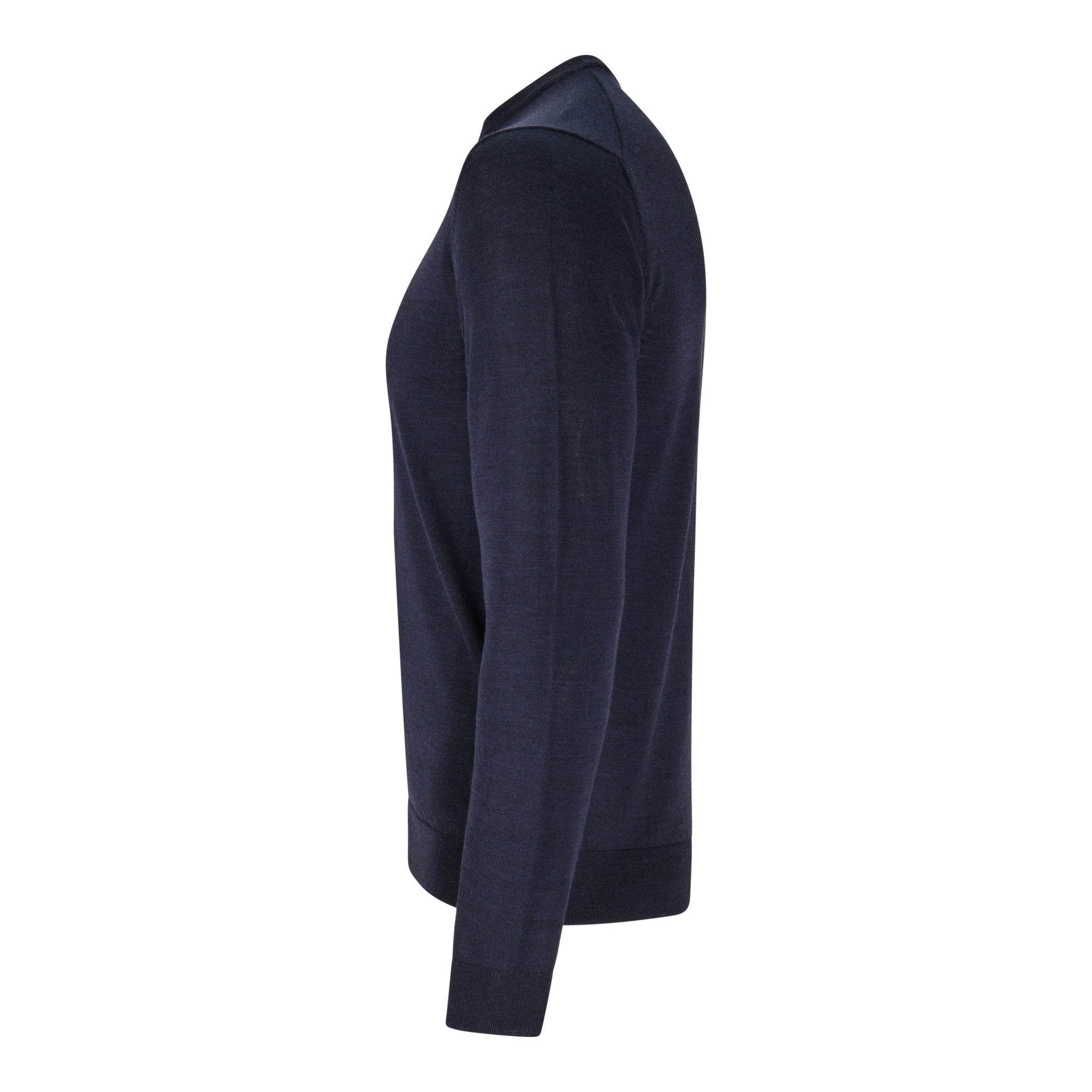 Round neck sweater dark blue - Christian Weilert