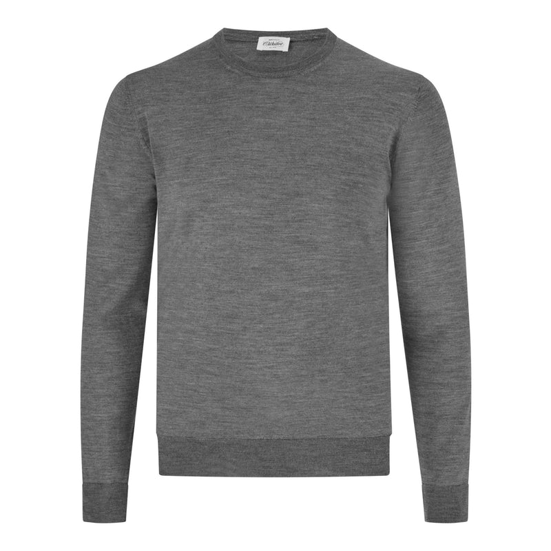 Round neck sweater gray - Christian Weilert