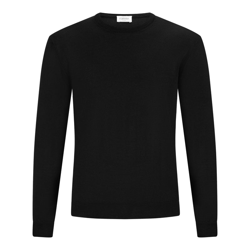 Round neck sweater black - Christian Weilert