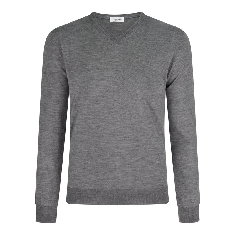 V - neck sweater gray - Christian Weilert