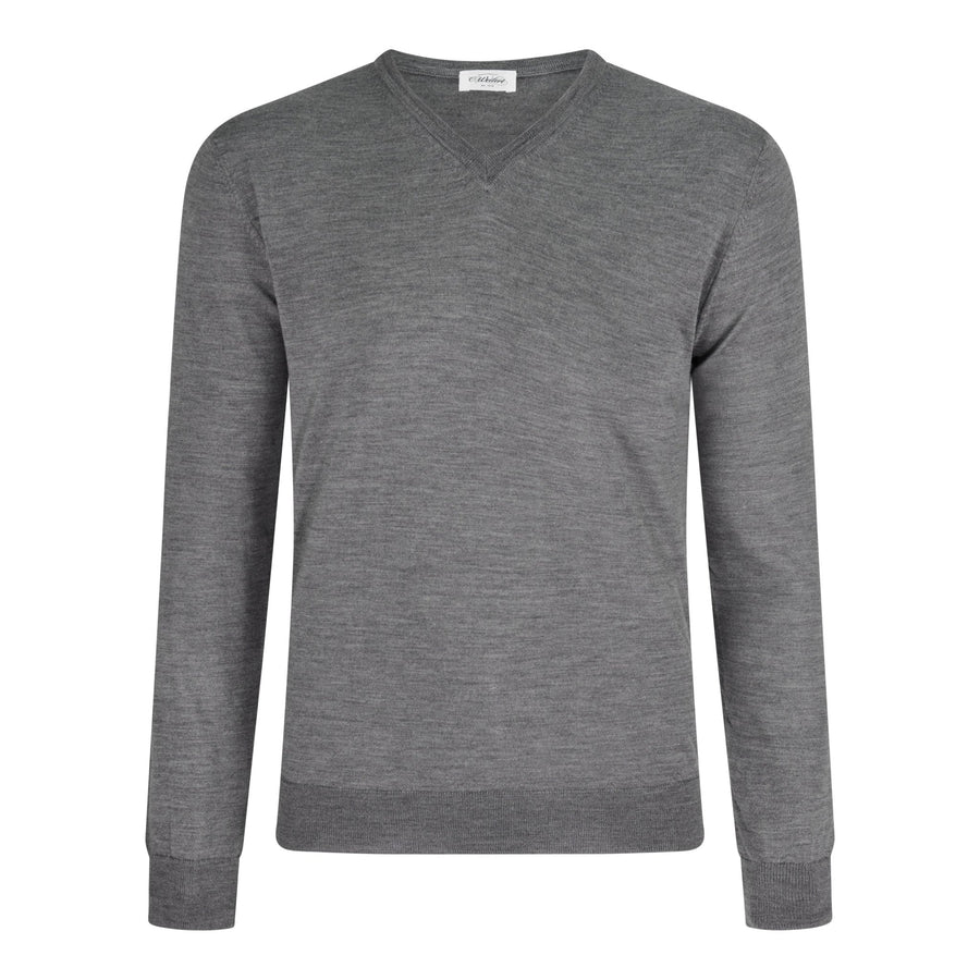 V - Ausschnitt Pullover Grau - Christian Weilert