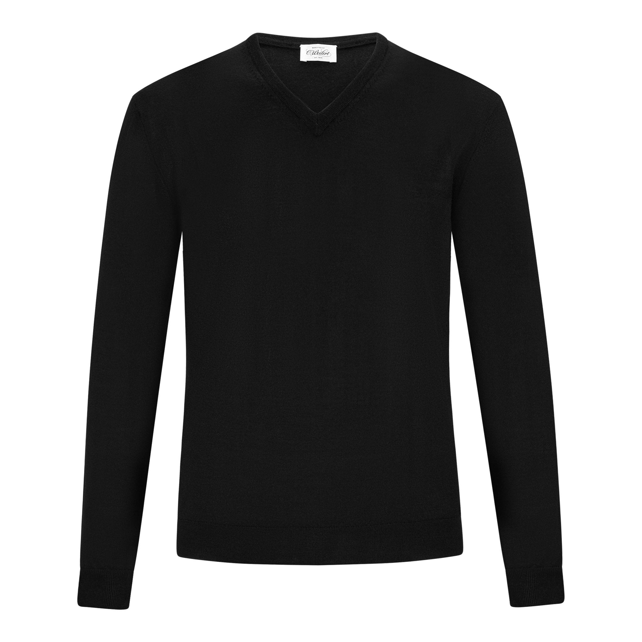 V - Ausschnitt Pullover Schwarz - Christian Weilert